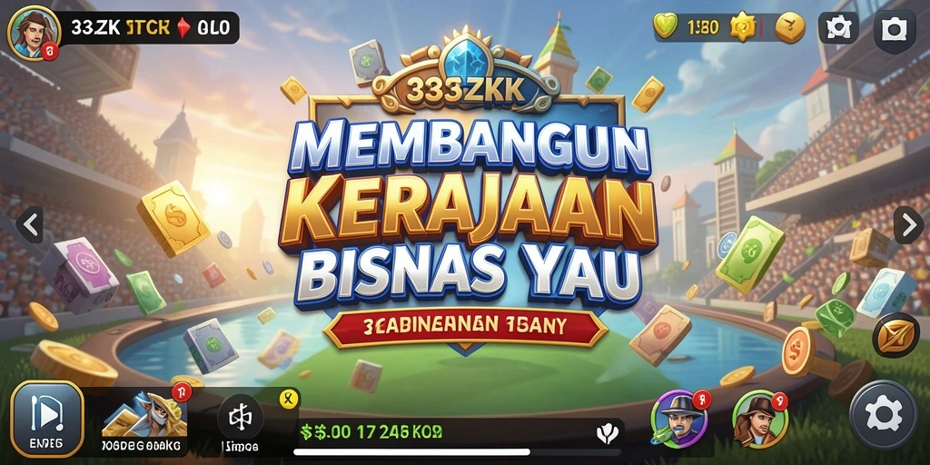 Tampilan gameplay 33ZK yang mengesankan saat membangun bisnis.
