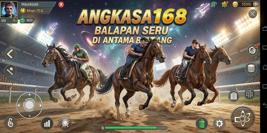 Gameplay seru di ANGKASA168 dengan kendaraan balap futuristik.