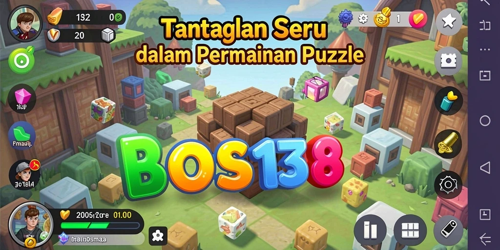 Tampilan permainan BOS138 yang menampilkan tantangan puzzle.