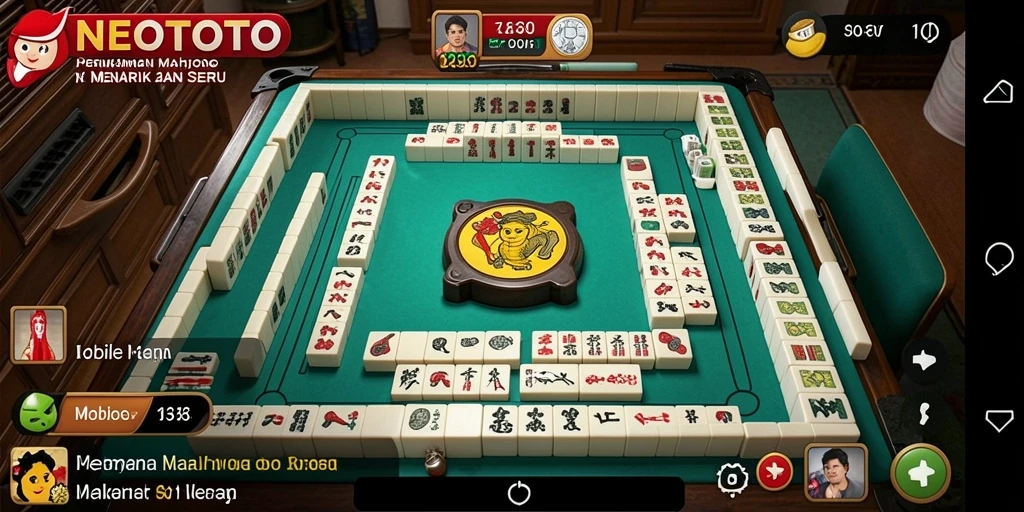 Screenshot gameplay NEOTOTO menampilkan papan Mahjong yang menantang.