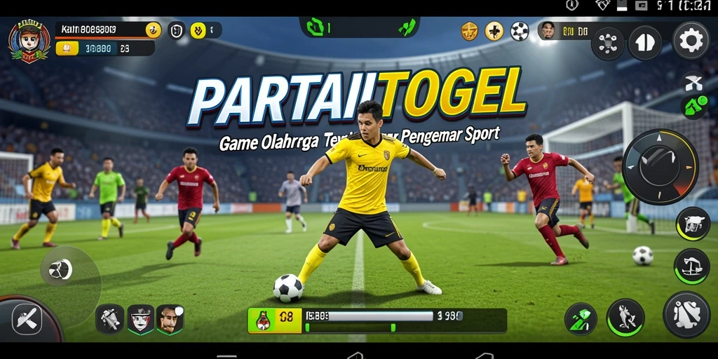 Tampilan menarik dari gameplay olahraga yang mendebarkan.
