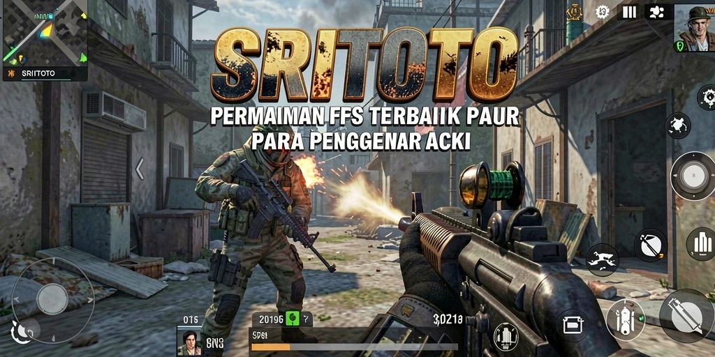 Screenshot SRITOTO menunjukkan aksi mendebarkan dalam gameplay FPS.