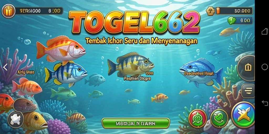 Tampilan gameplay Tembak Ikan yang penuh aksi di TOGEL62.