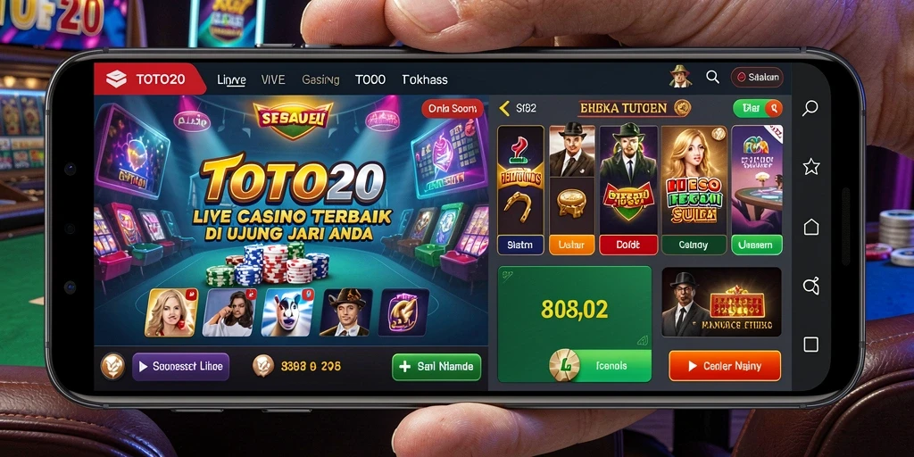 Tampilan menarik dari gameplay Live Casino di TOTO20.