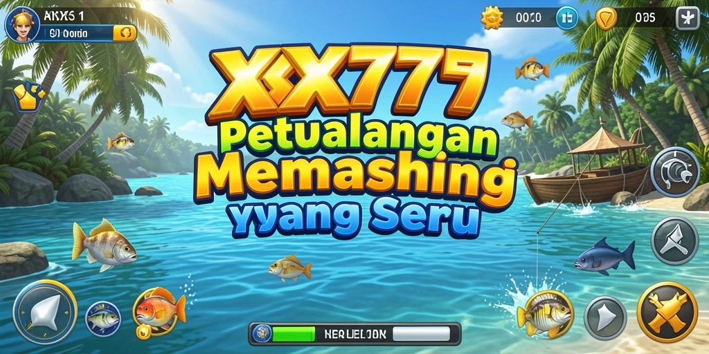 Screenshot gameplay XXX777 menampilkan aksi seru saat memancing.